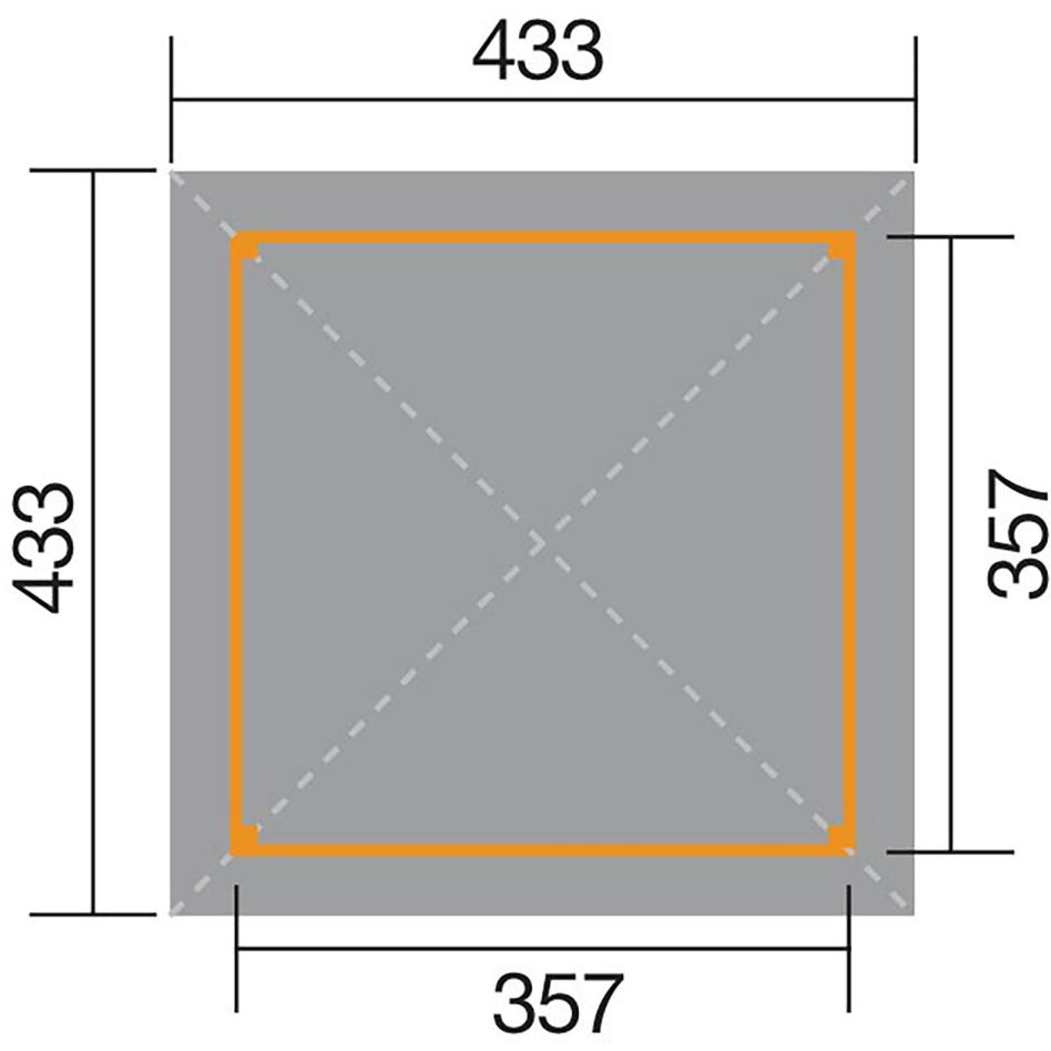 weka Pavillon "Paradies 3" BxT: 433x433 cm