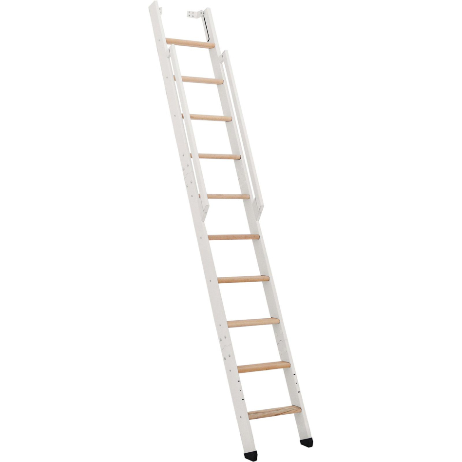 Minka Wangentreppe Strong weiß Raumspartreppe, 10 Stufen, Buche
