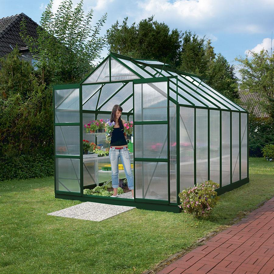 Vitavia Gewächshaus Mars Tomatenhaus Smaragd, 4 mm, 383x257x232 cm (LxBxH),HKP (Hohlkammerplatten)
