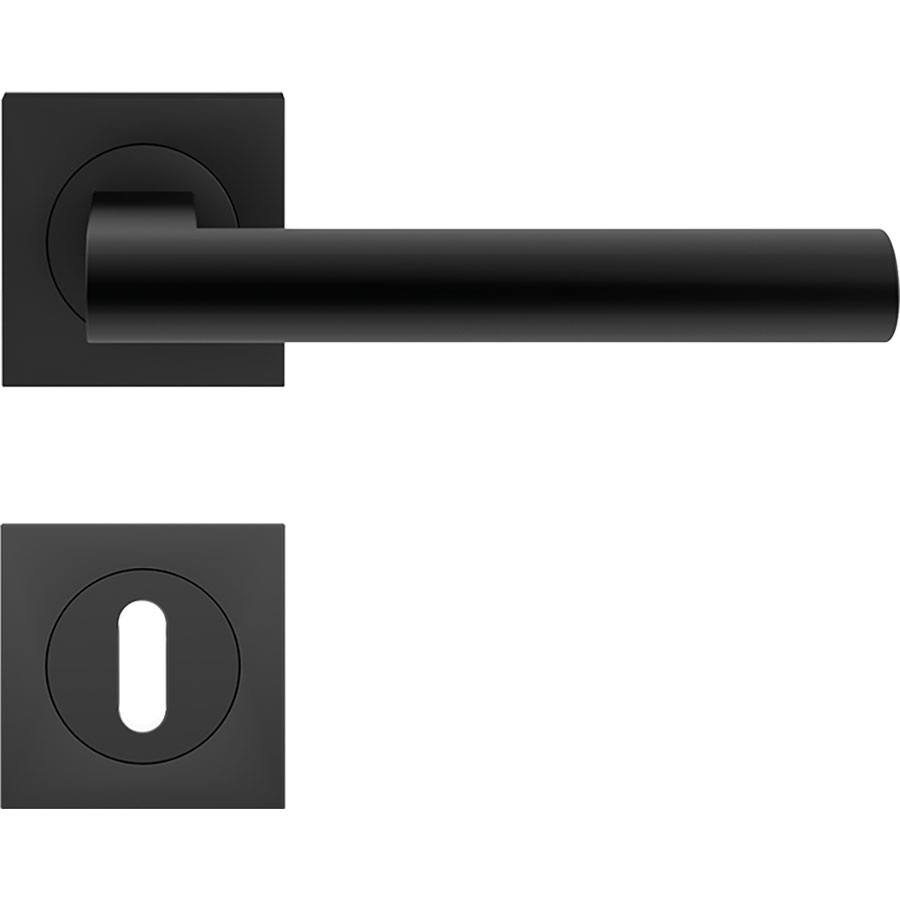 Karcher Türgriff-Garnitur Madeira ER45Q Kosmos Schwarz Türklinke, Buntbart