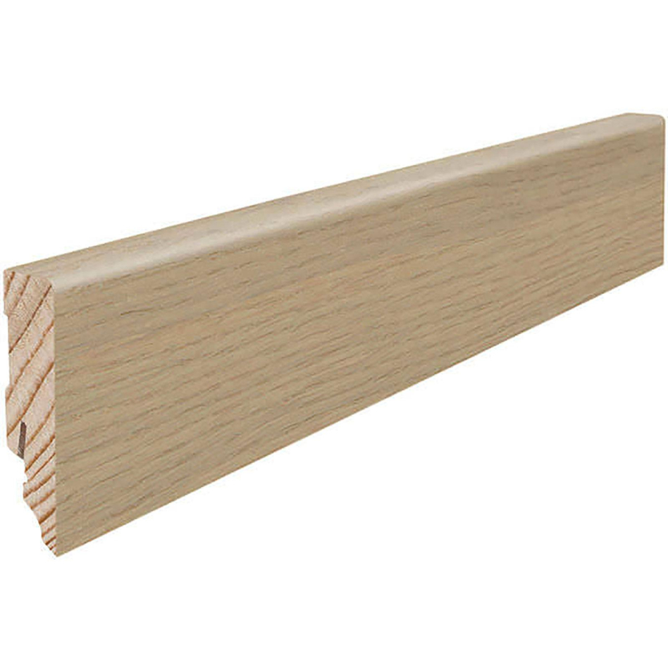 HARO Stecksockelleiste Cube Eiche lichtweiß Fußleisten, geölt, 2200x16x58 mm