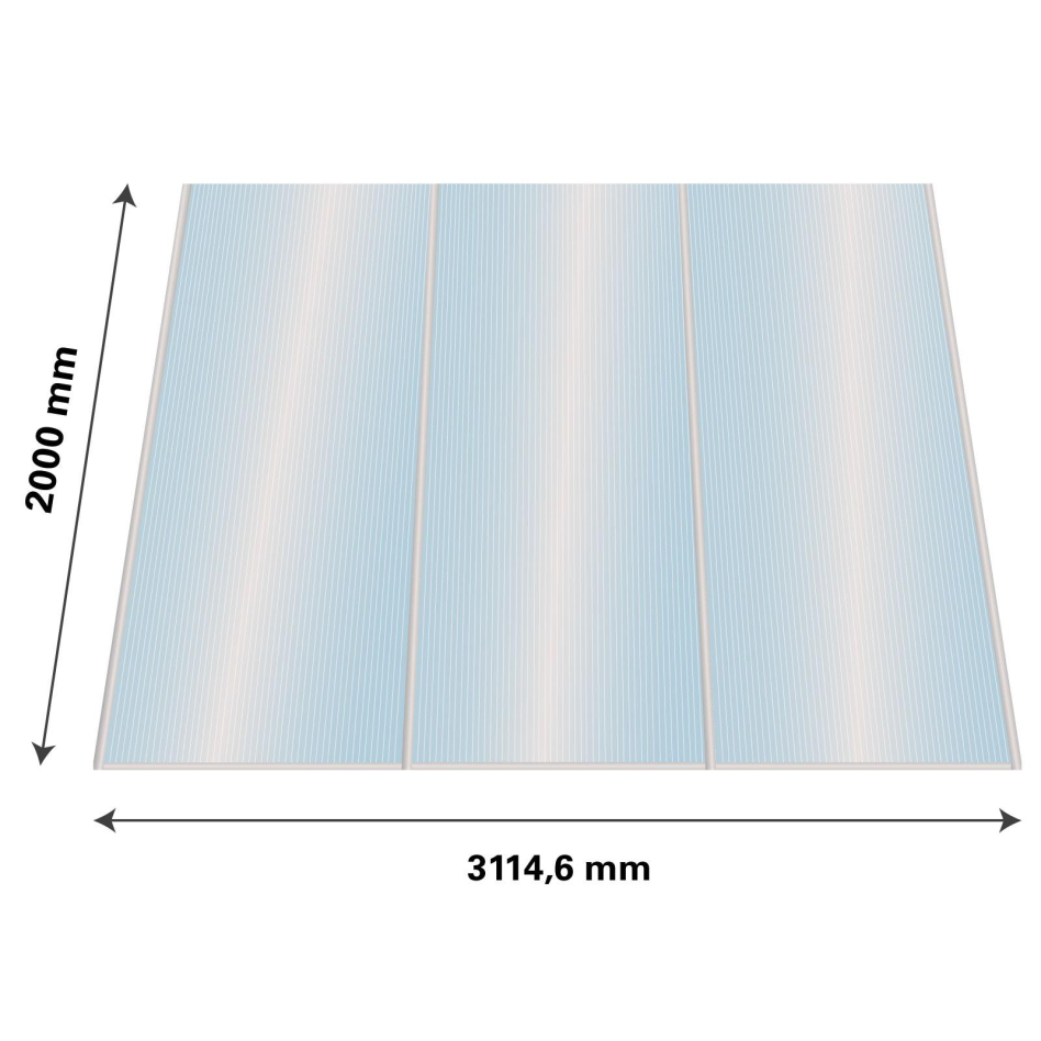 Lexan Thermoclear Plus Stegplatten Sets Polycarbonatplatte klar 16 mm, 2 m, 3,11 m,980 mm breite Stegplatten