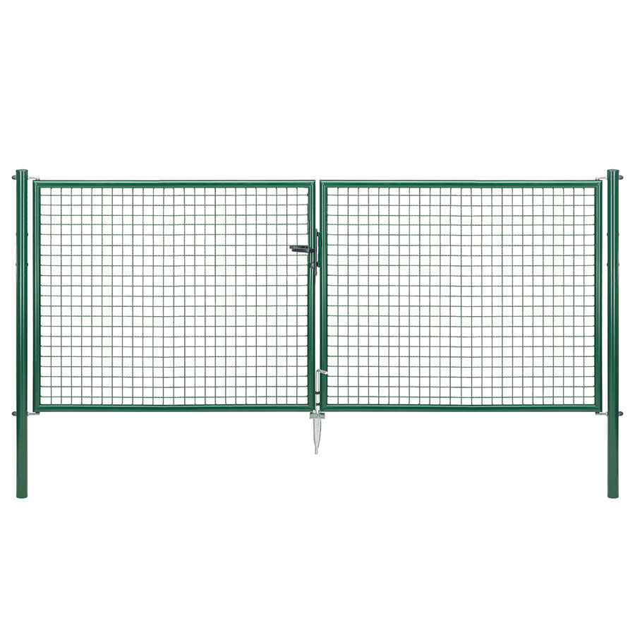 portillon double Grille ondulée vert Alberts, 125 cm