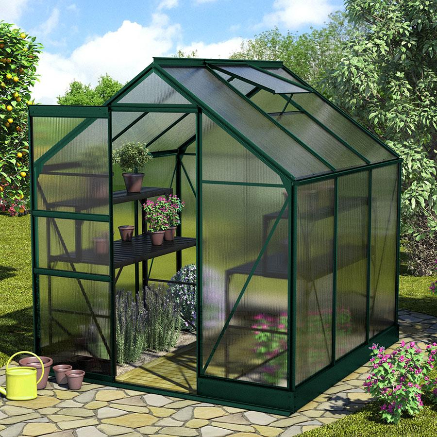 Vitavia Gewächshaus Apollo Tomatenhaus Smaragd, 4 mm, 199x195x207 cm (LxBxH)