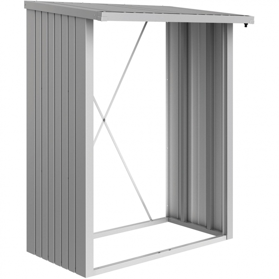 Biohort Kaminholzregal Woodstock silber-metallic, 150 (157x199x102 cm)