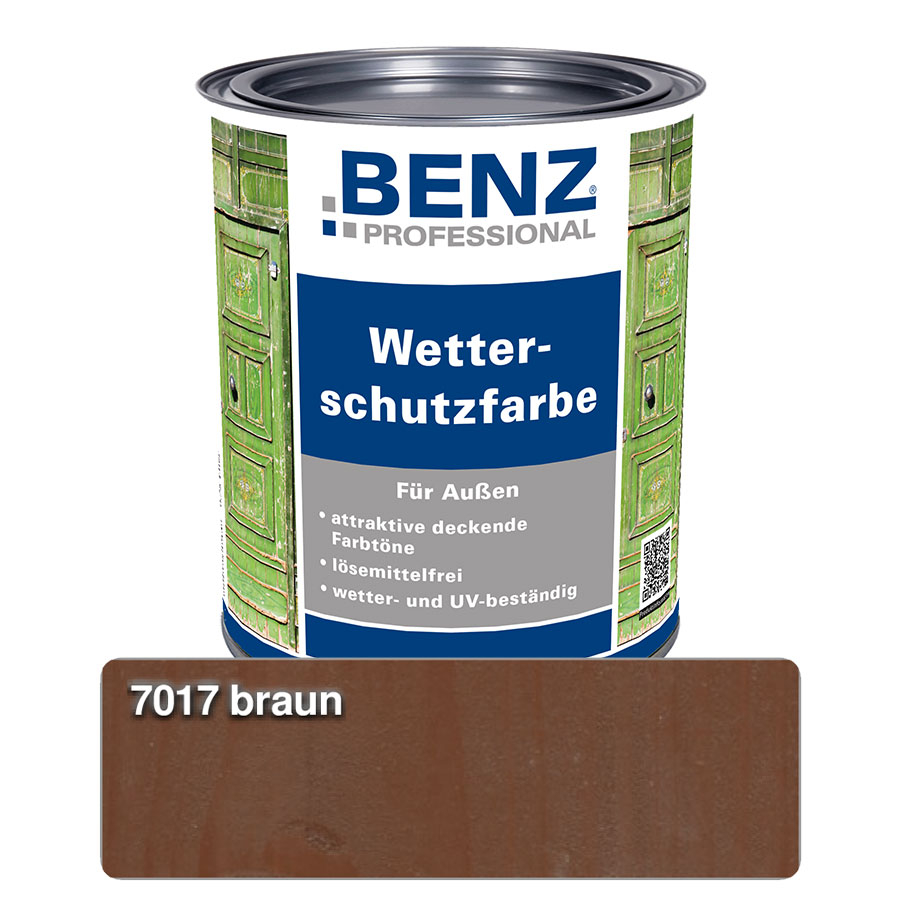 BENZ PROFESSIONAL Wetterschutzfarbe Holzschutzmittel , 2,5 l, Braun