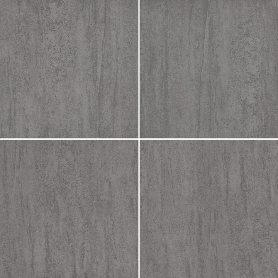 Wellker Fliesen Feinsteinzeug Guadalupe grau glasiert matt Rundkante Stärke 9 mm, 60x60 cm, 1 Pack