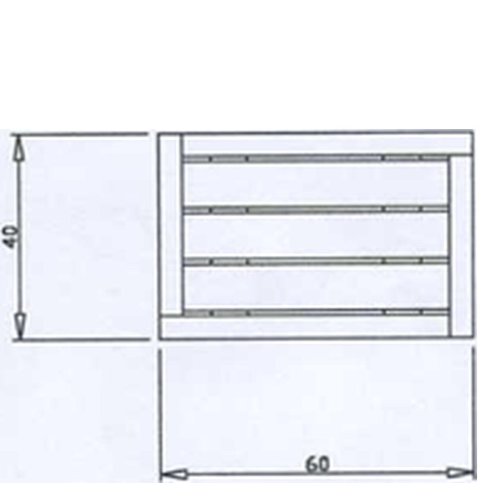 Bac rectangulaire bois résineux TraumGarten CORA, 60x40 cm