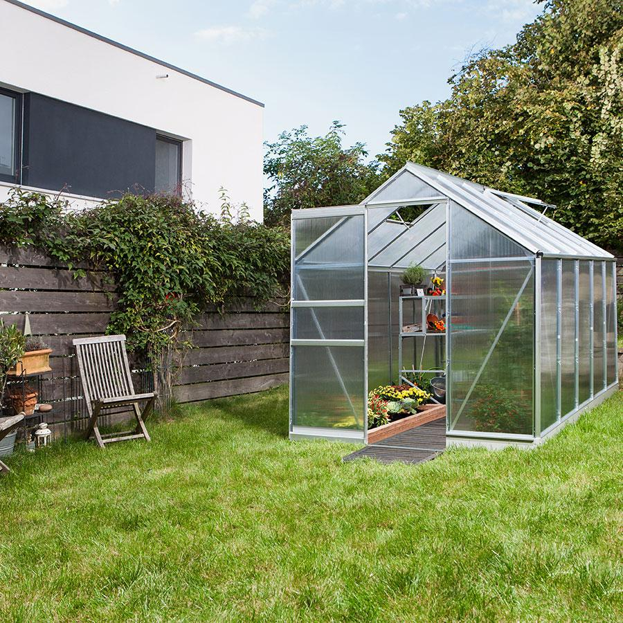 Vitavia Gewächshaus Apollo Tomatenhaus Silber, 4 mm, 323x195x207 cm (LxBxH)