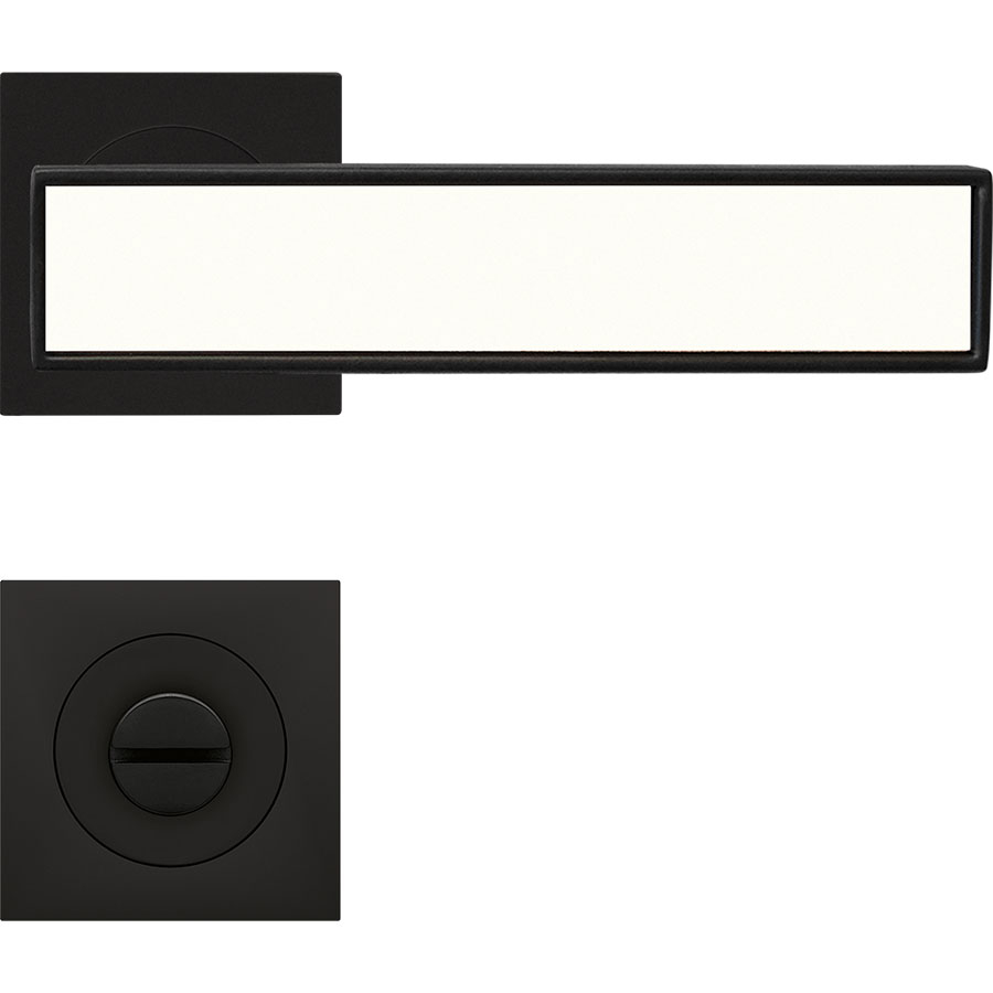 Karcher Türgriff-Garnitur Torino R53Q Kosmos Schwarz Türklinke, Bad / WC