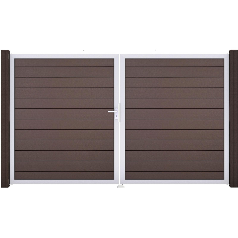 GroJa Doppeltor Solid Steckzaun Terra, DIN Links, Silber EV1