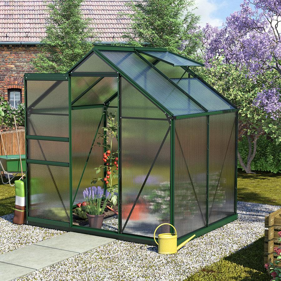 Vitavia Gewächshaus Calypso Tomatenhaus Smaragd, 6 mm, 158x195x197 cm (LxBxH)