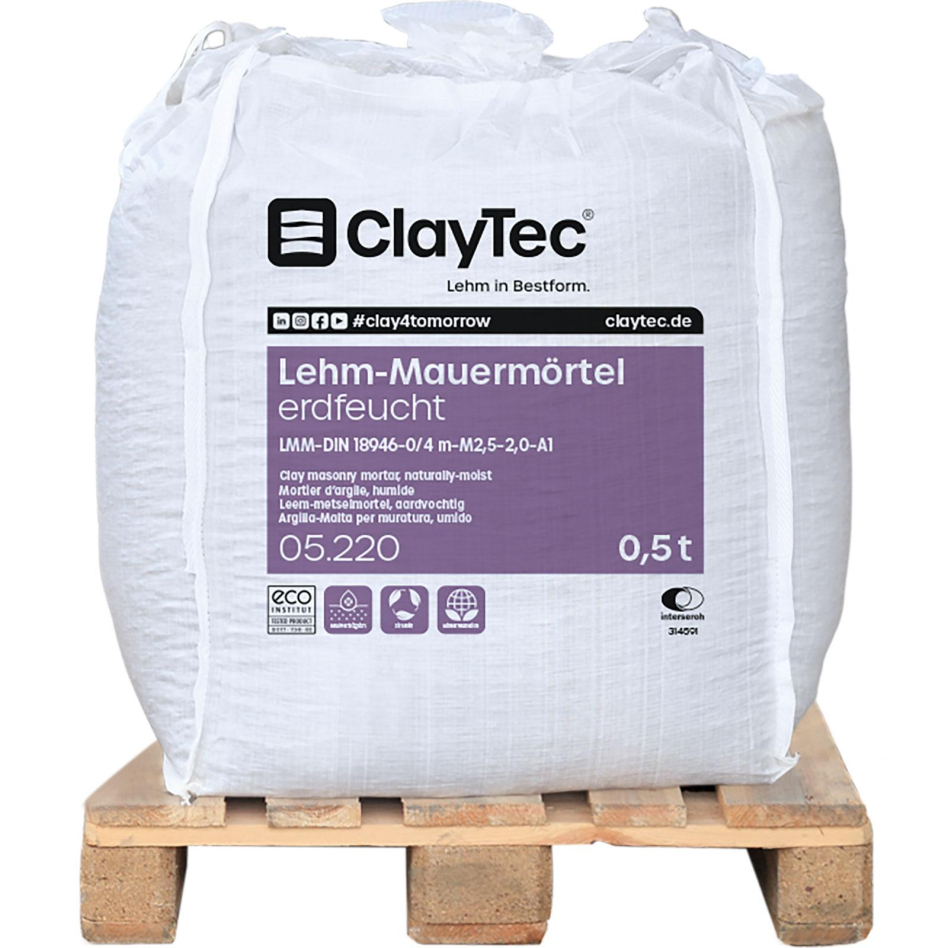 ClayTec Lehm-Mauermörtel, 500 kg (Bigbag)