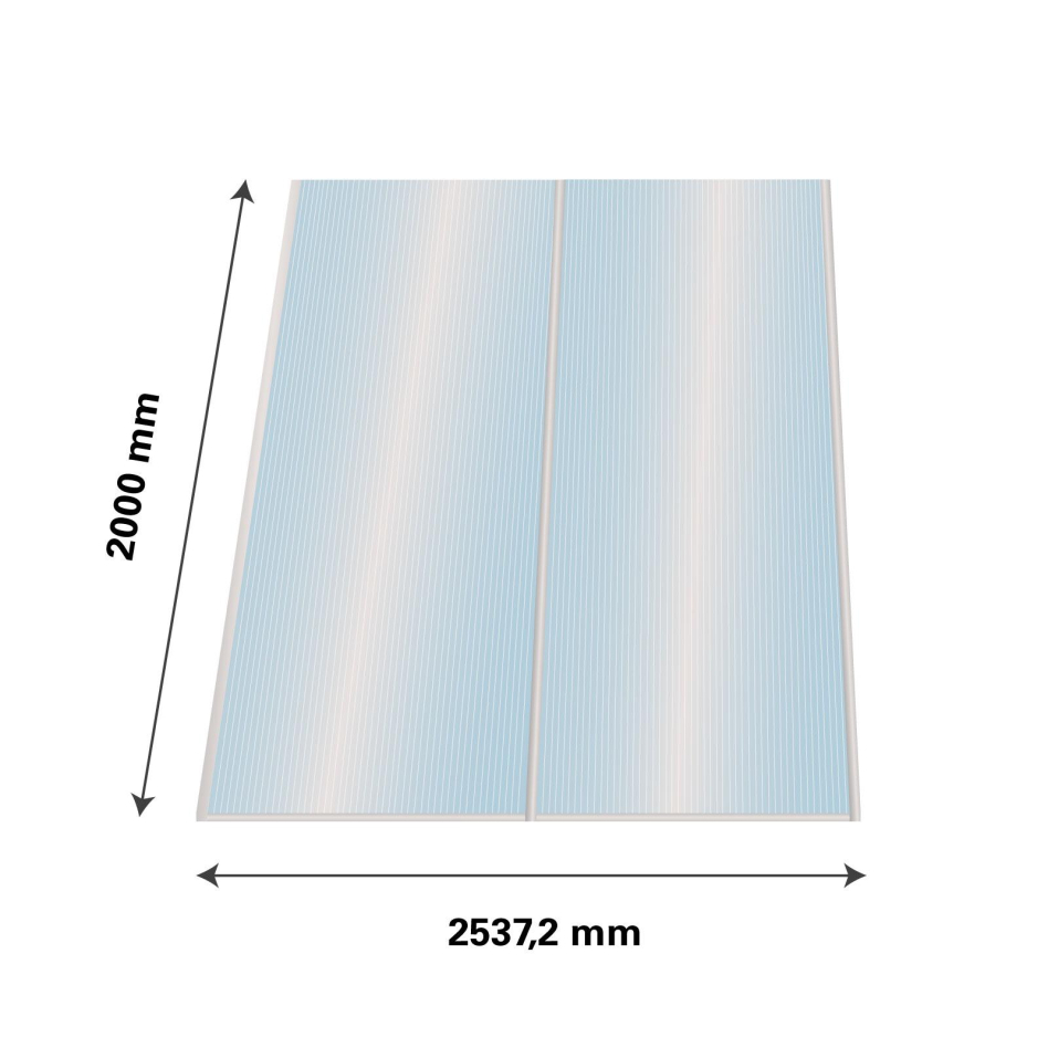 Lexan Thermoclear Plus Stegplatten Sets Polycarbonatplatte klar 16 mm, 2 m, 1200 mm breite Stegplatten,2,54 m