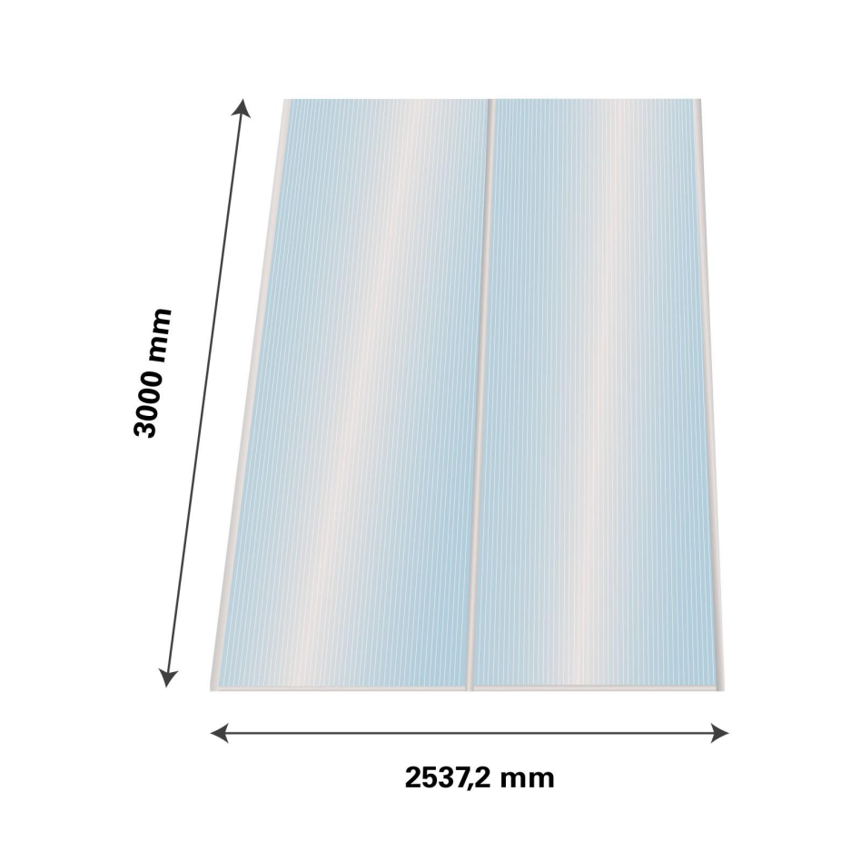 Lexan Thermoclear Plus Stegplatten Sets Polycarbonatplatte klar 16 mm, 3 m, 1200 mm breite Stegplatten,2,54 m
