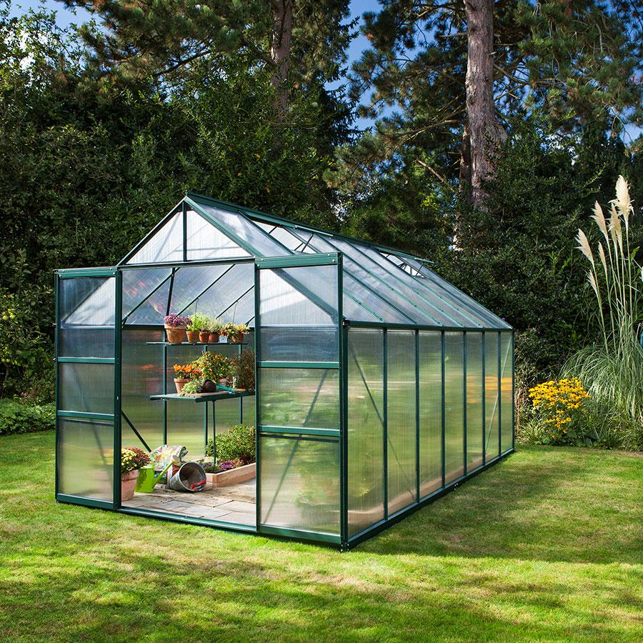 Vitavia Gewächshaus Mars Tomatenhaus Smaragd, 6 mm, 445x257x232 cm (LxBxH),HKP (Hohlkammerplatten)