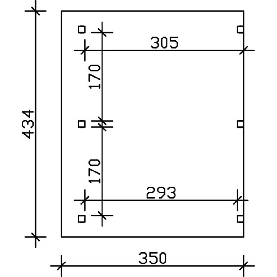 Skan Holz Terrassenüberdachung Siena Terrassendach, 434x350 cm, Weiß