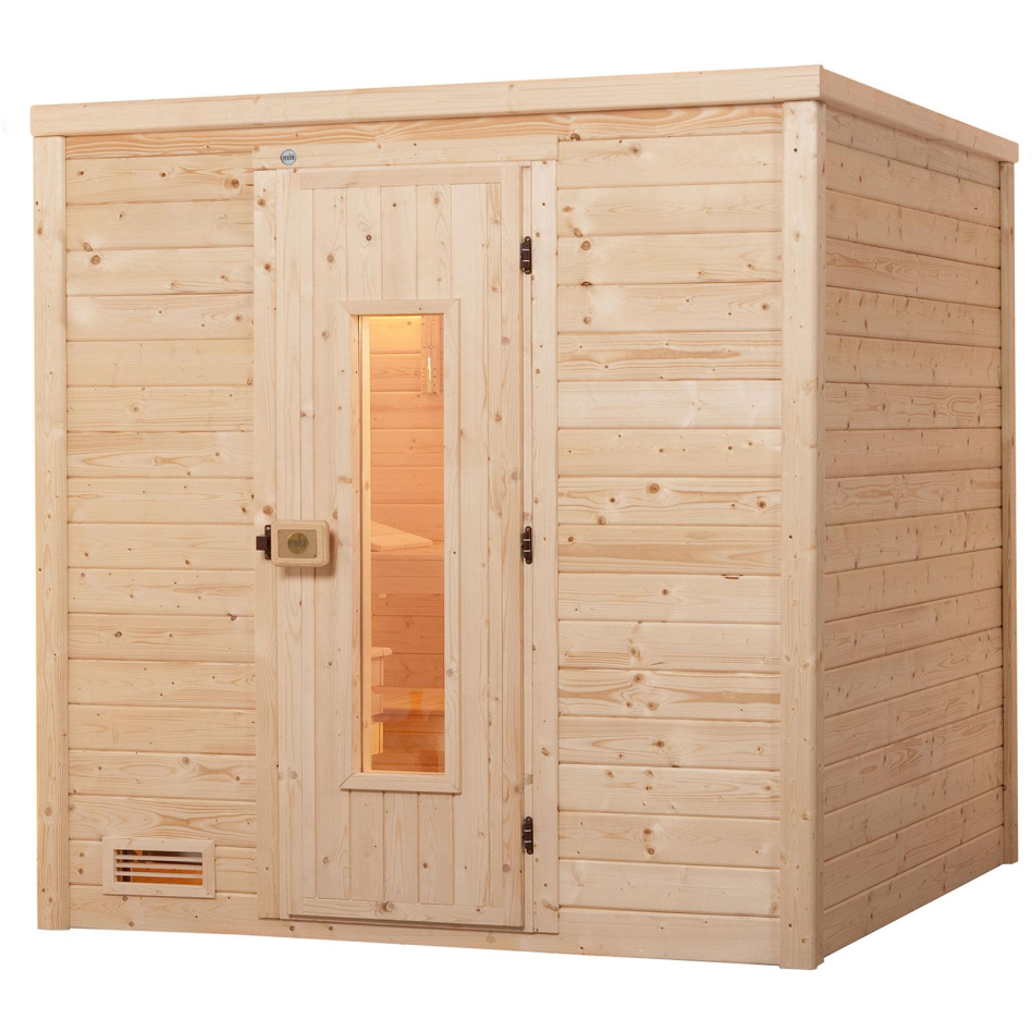 weka Sauna "Bergen" Set, 7,5 kW Bio-Ofen mit digitaler Steuerung