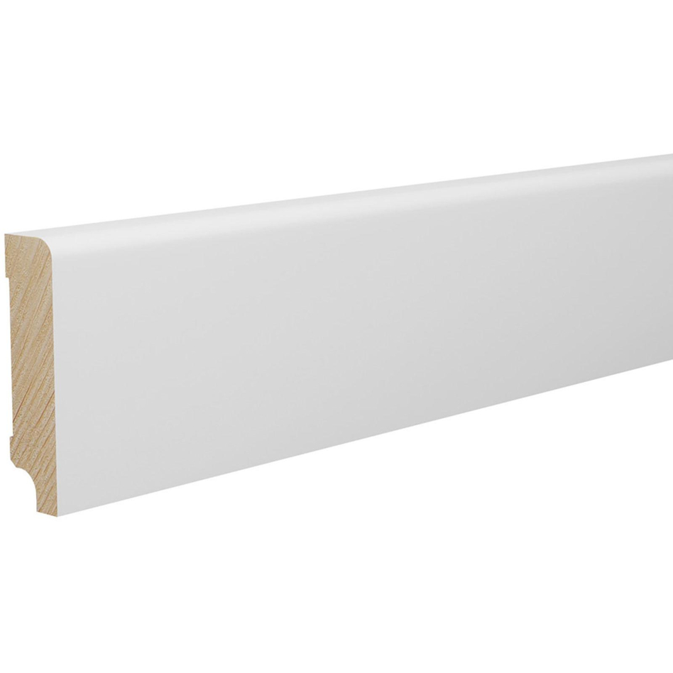 HARO Sockelleiste weiß stark foliert ohne Fräsung Fußleisten, ohne Dämmstreifen, 2400x16x60 mm