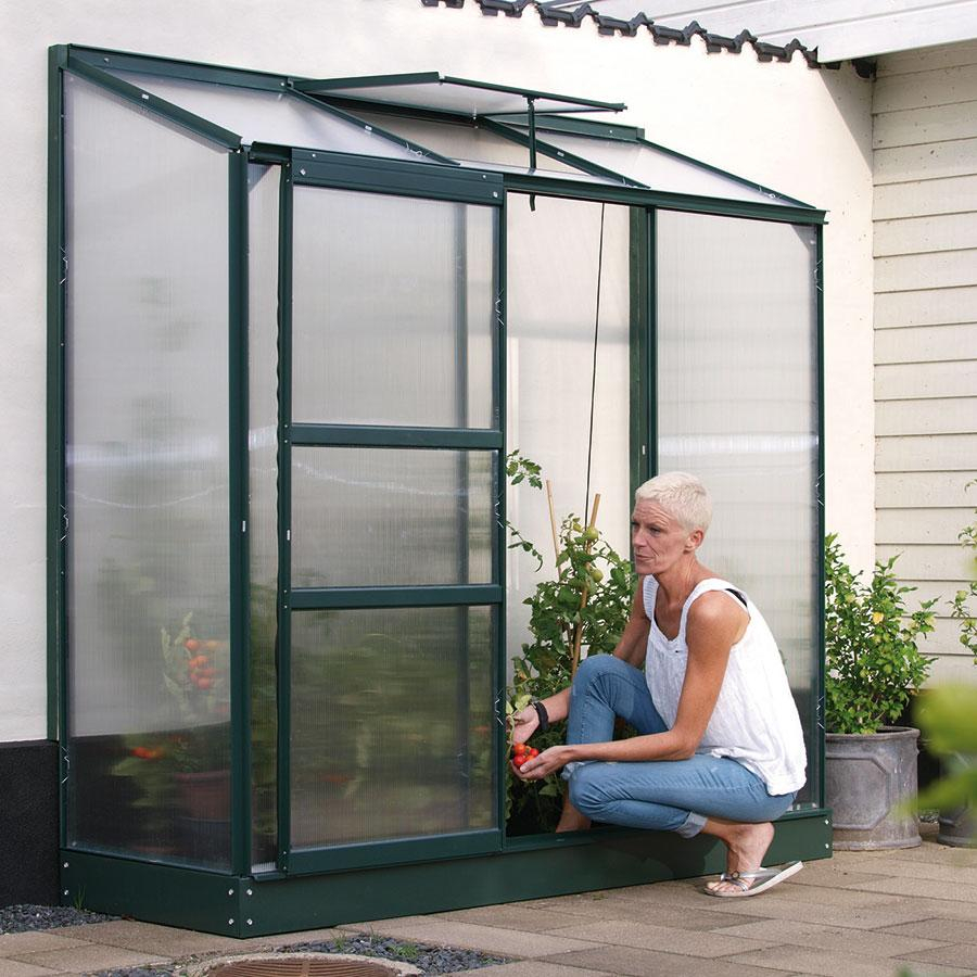 Vitavia Anlehngewächshaus Styx Tomatenhaus Smaragd, 4 mm, 69x193x182 cm (LxBxH),HKP (Hohlkammerplatten)