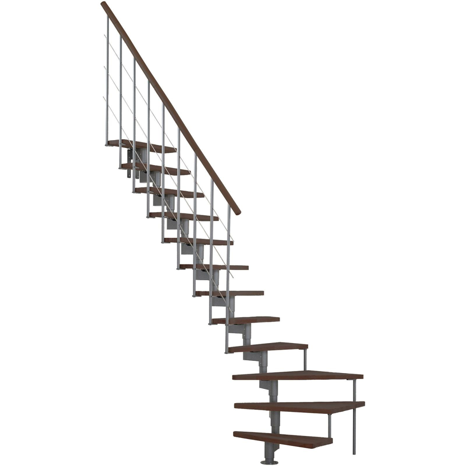Escalier compact Minka STYLE hêtre tournant, Walnuss gebeizt & lackiert