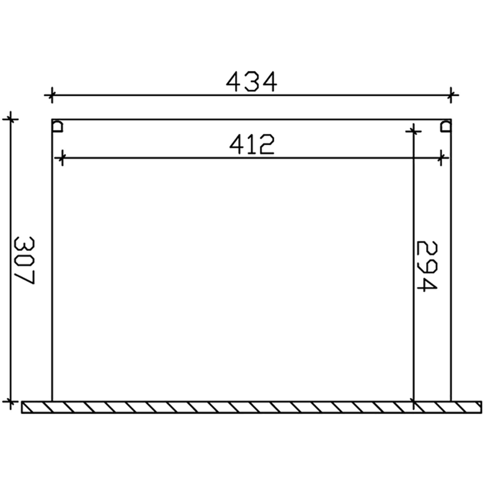 Skanholz Terrassendach "Genua" 434 cm Breite, verschiedene Tiefe