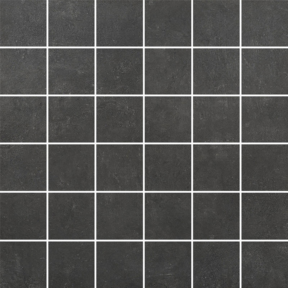 Wellker Mosaik David black rektifiziert Mosaikfliesen, matt