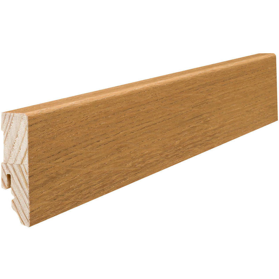 HARO Stecksockelleiste Cube Eiche Massivholzkern furniert Fußleisten, geölt, 2200x16x58 mm