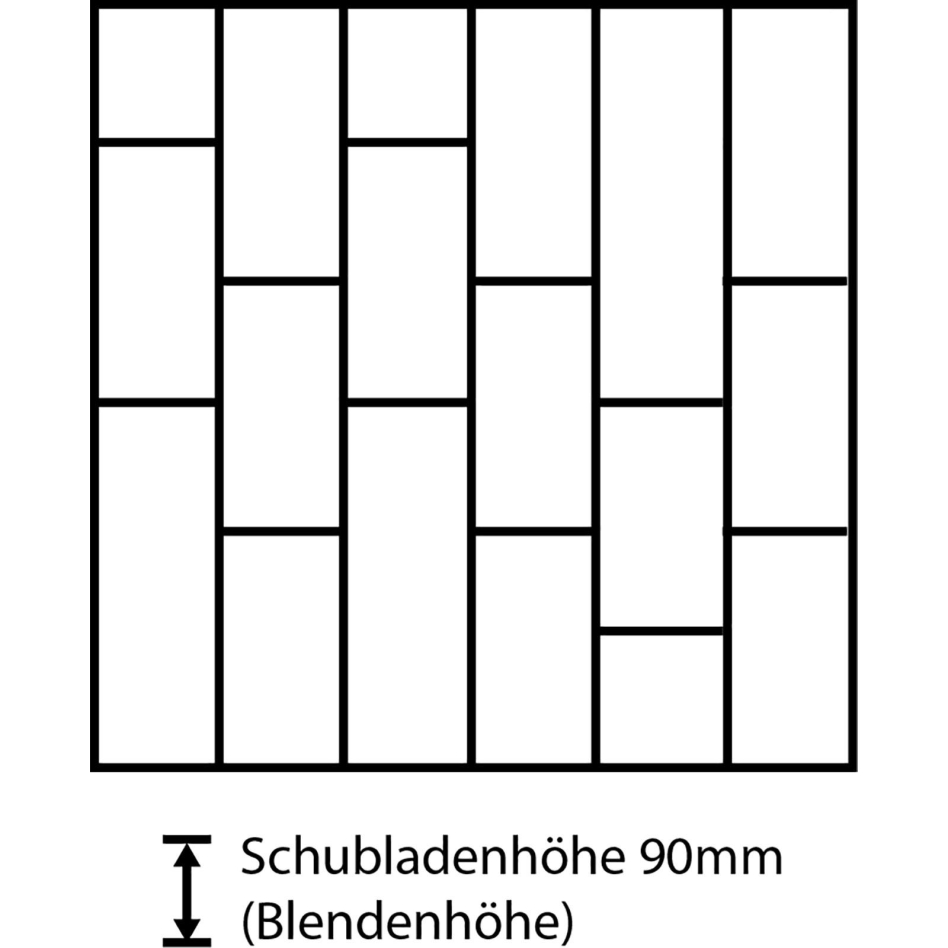 Wellker Schubladeneinteilung Schubladenschrank S7, 18 Fächer, 90 mm