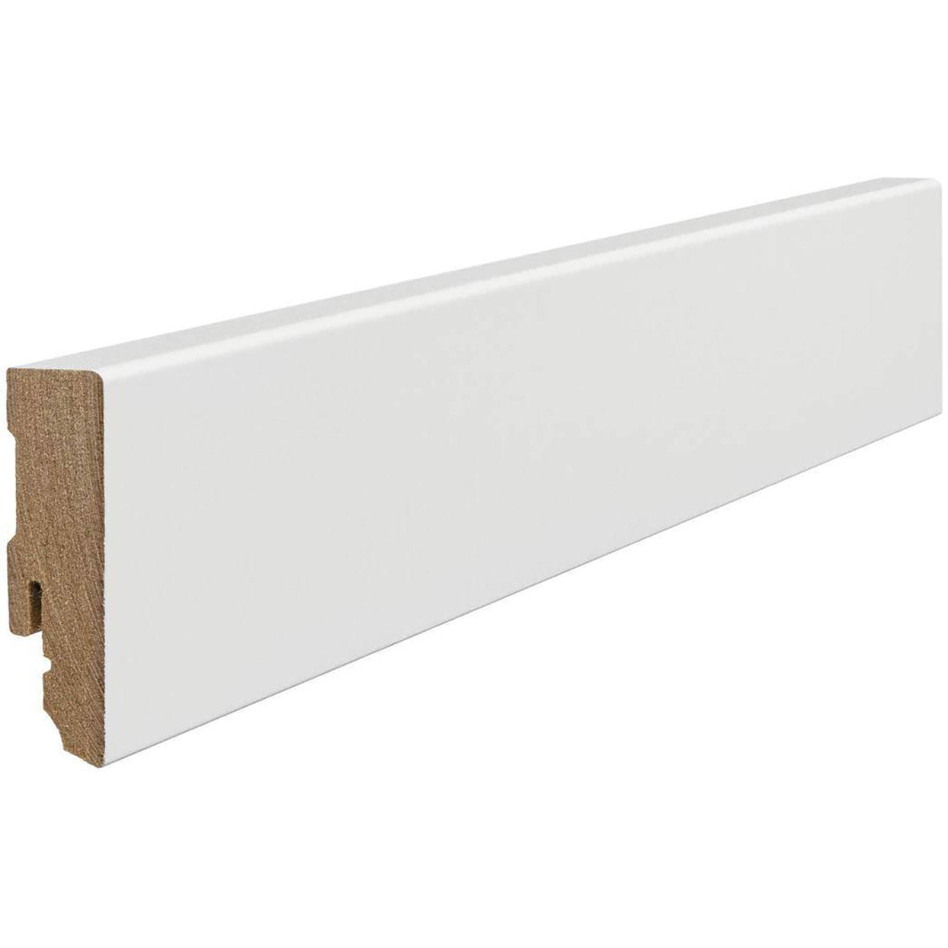 HARO Stecksockelleiste Cube weiß Grundierfolie Fußleisten, 2200x16x58 mm