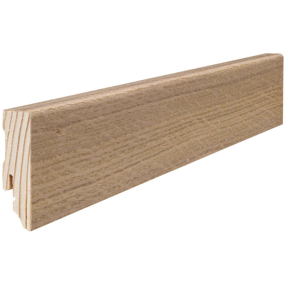 HARO Stecksockelleiste Cube Eiche puroweiß Fußleisten, glatt, 2200x16x58 mm