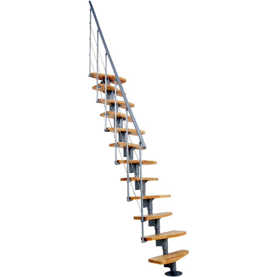 Minka escalier compact Nizza gris escalier gain de place, laqué