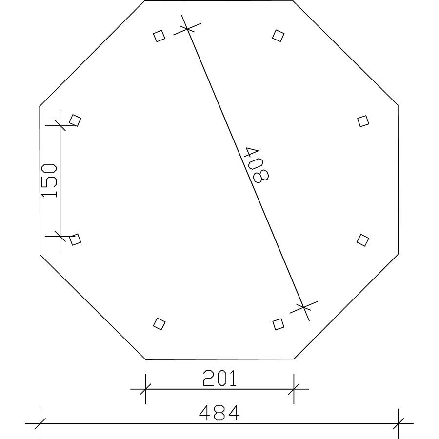 Skan Holz Pavillon Nice Nussbaum Holzpavillon, 484x484 cm