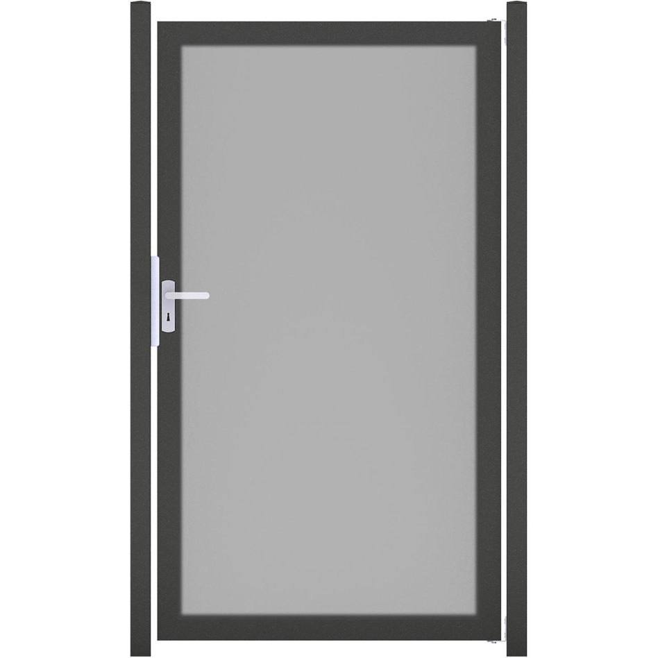 GroJa Einzeltor Premo HPL-Sichtschutzelement Uni Grau, Anthrazit DB 703