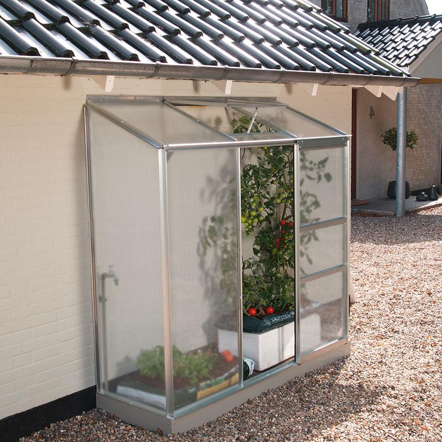 Vitavia Anlehngewächshaus Styx Tomatenhaus Silber, 4 mm, 69x193x182 cm (LxBxH),HKP (Hohlkammerplatten)