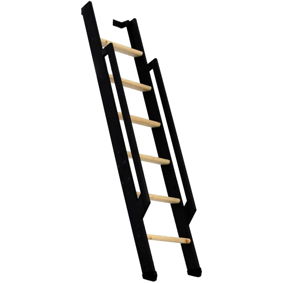 Minka Wangentreppe Strong schwarz Raumspartreppe, 6 Stufen, Fichte