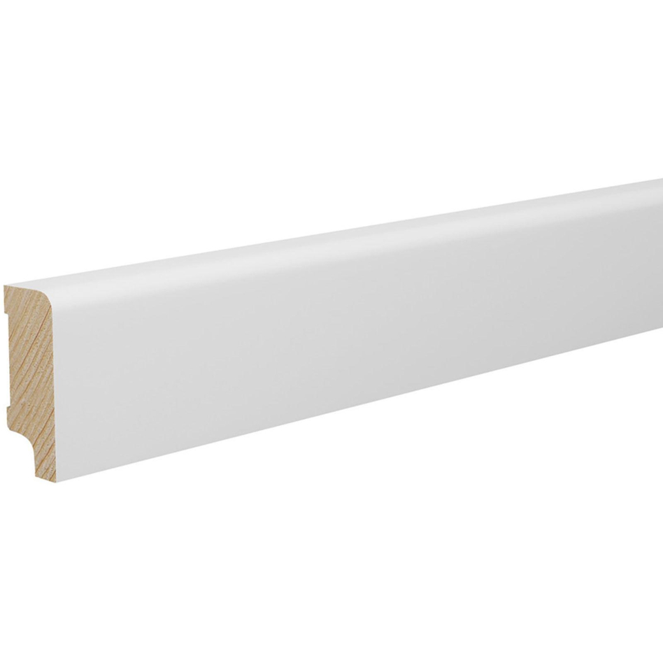 HARO Sockelleiste weiß stark foliert ohne Fräsung Fußleisten, ohne Dämmstreifen, 2400x16x40 mm
