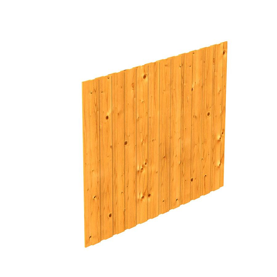Skan Holz Seitenwand Leimholz ohne Tür Eiche Hell für Carports, 230x180 cm