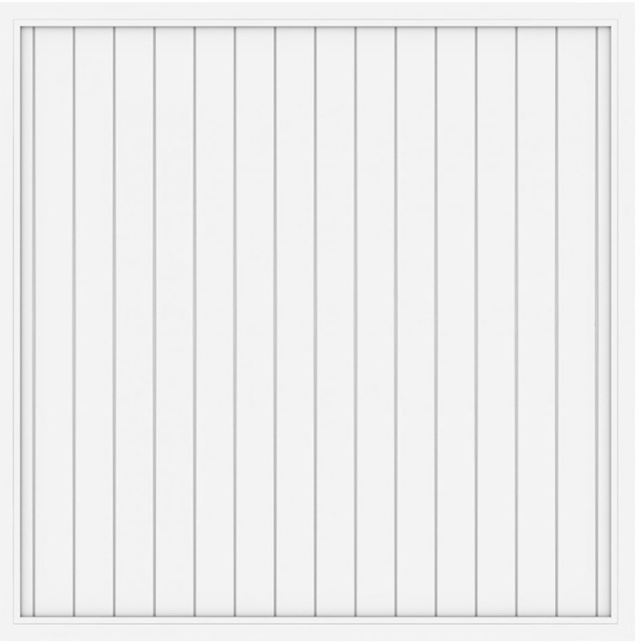TraumGarten Sichtschutzzaun LONGLIFE RIVA Weiß Sichtschutz Lamellenzaun, 180x180 cm Image