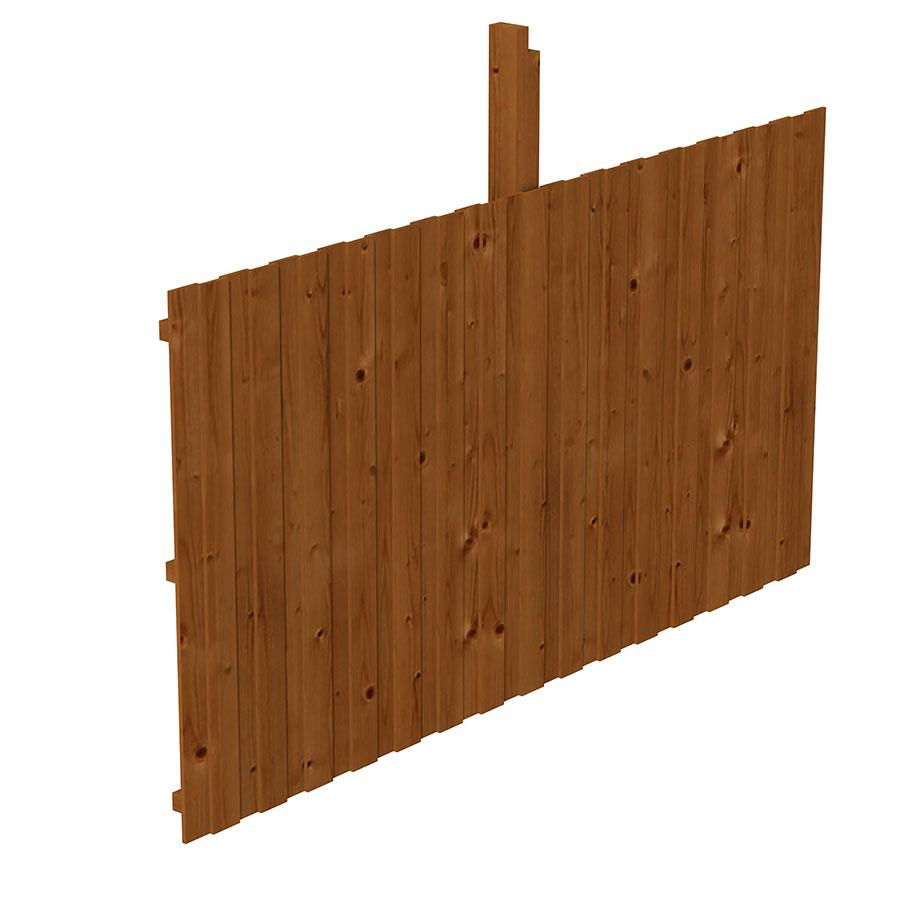 Skan Holz Rückwand Leimholz für Einzelcarport für Durchfahrt bis 341cm Nussbaum, 341x180 cm