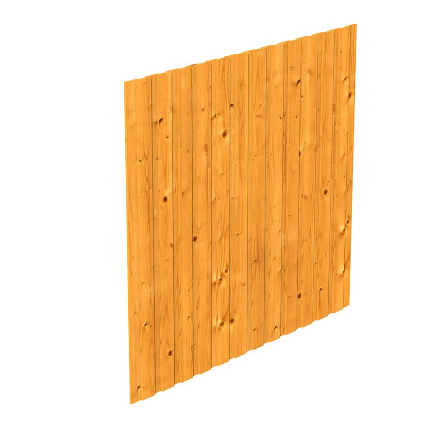 Skan Holz Seitenwand Leimholz ohne Tür Eiche Hell für Carports, 230x220 cm