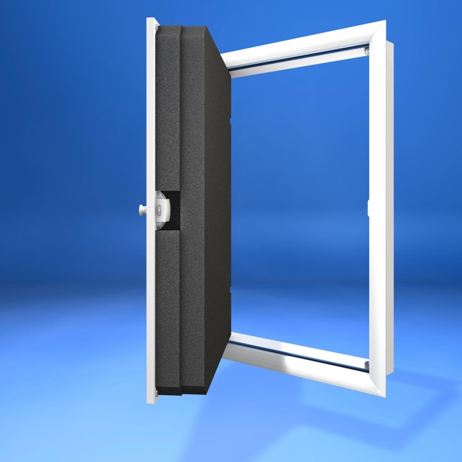 Wellhöfer Kniestocktüre mit PushLock-Verschluss und WärmeSchutz, (BxH) 60x100 cm, 4D Dämmung