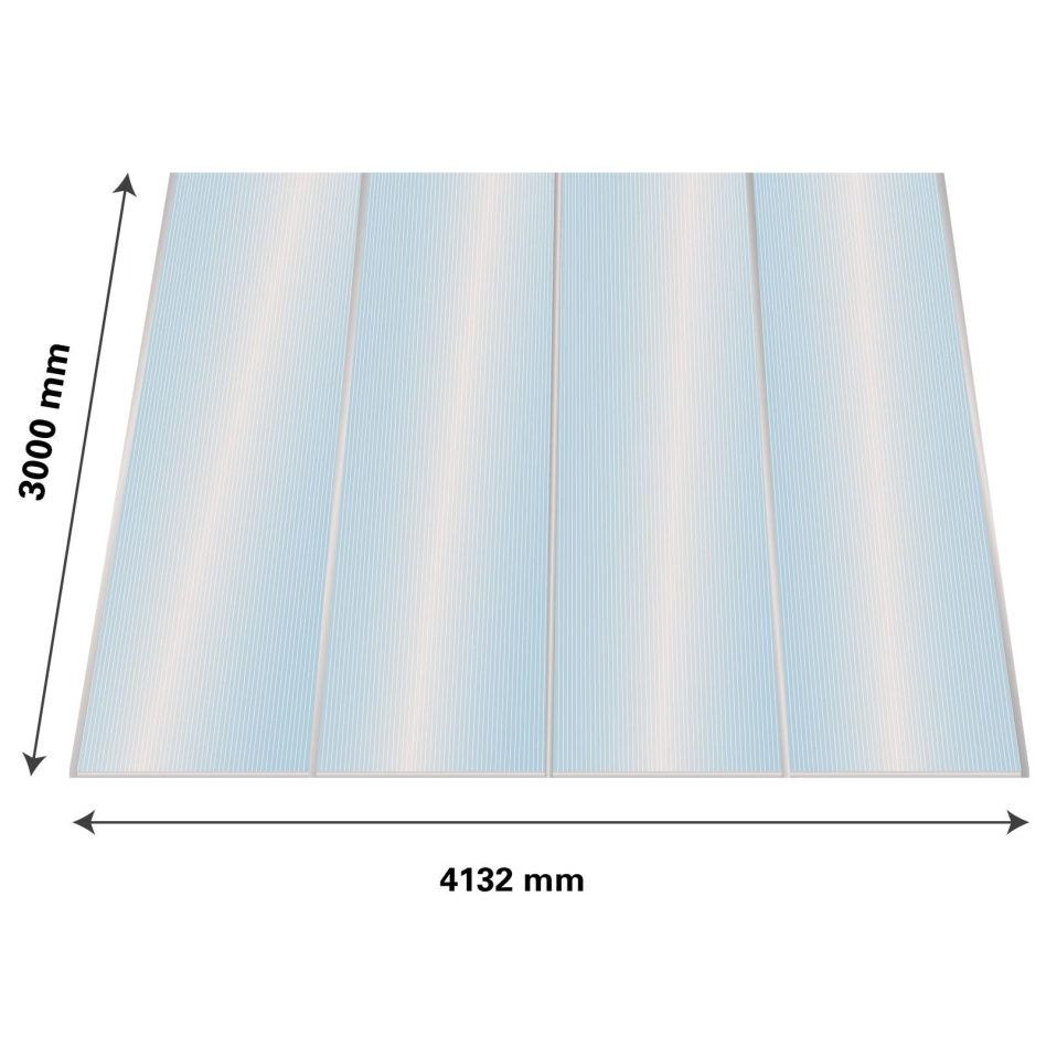 Lexan Thermoclear Plus Stegplatten Sets Polycarbonatplatte klar 16 mm, 3 m, 4,13 m,980 mm breite Stegplatten
