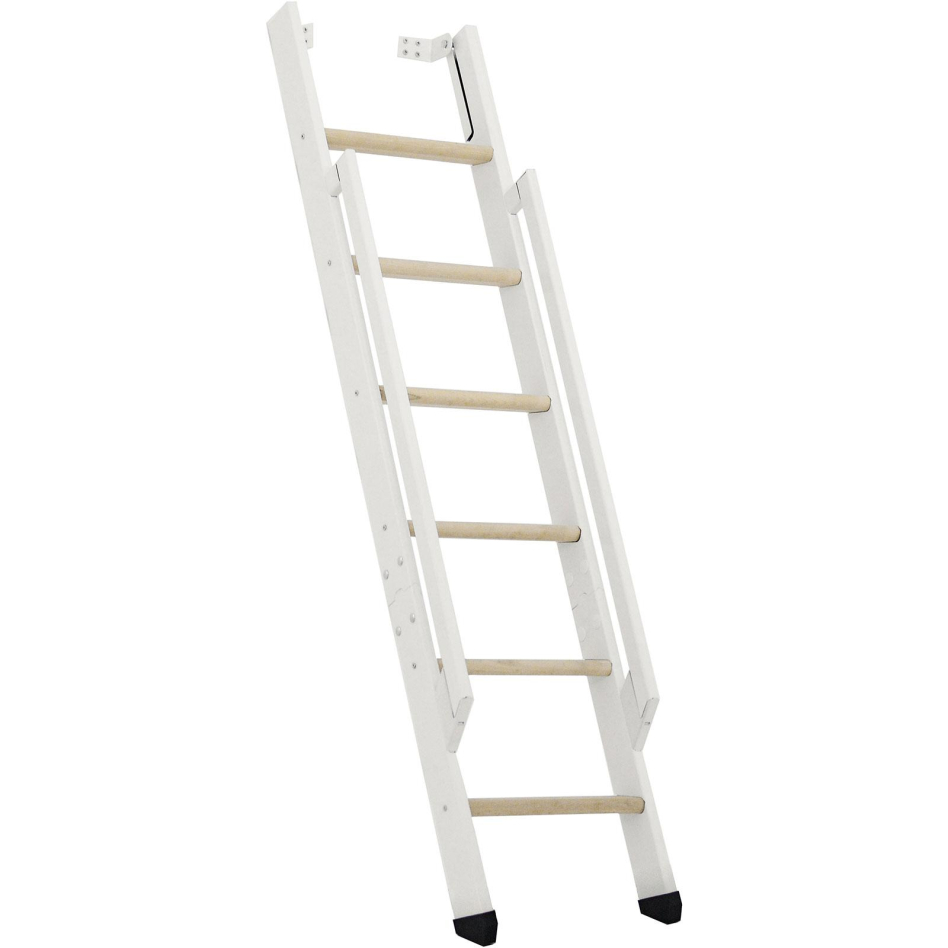 Minka Wangentreppe Strong weiß Raumspartreppe, 6 Stufen, Fichte