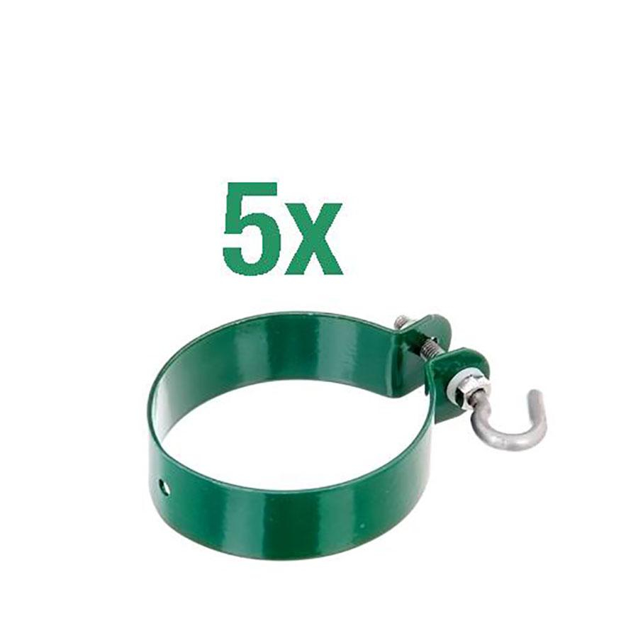 Alberts Zaunanschluss-Set für Wellengittertore an Maschendrahtzaun grün, 200 cm, 76 mm,Aufschrauben/Einbetonieren,einseitige Verbindung