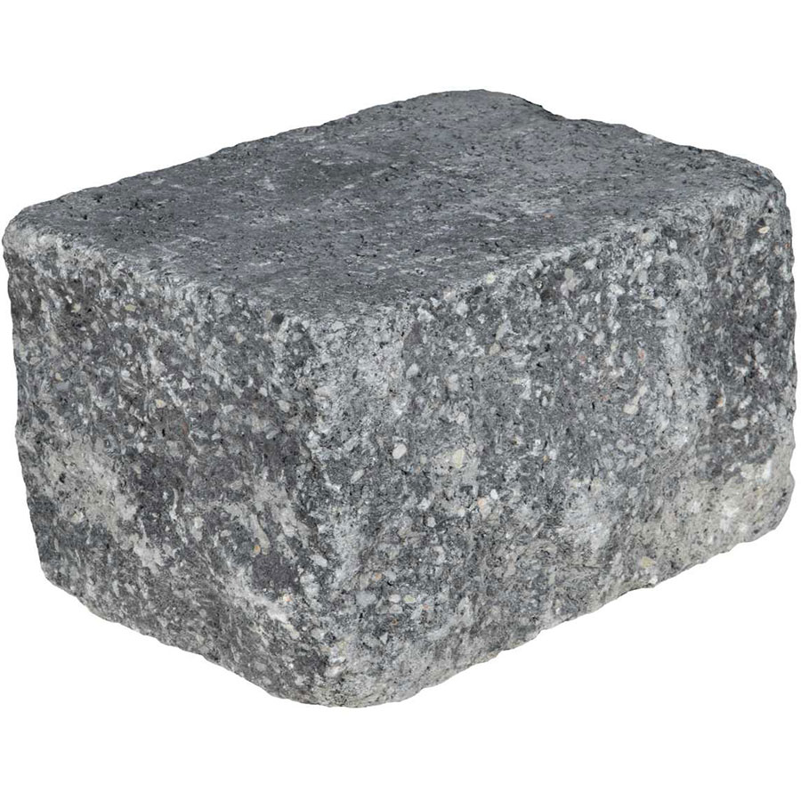 EHL Gartenmauer Mauersystem BossAntik light grau-anthrazit-nuanciert Mauersteine, 1/2 Anfangs-/Endstein (25x18 cm)