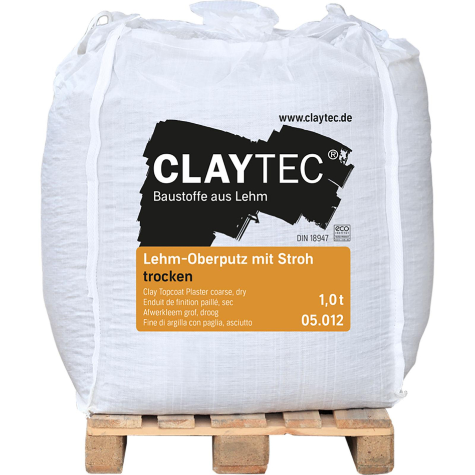 ClayTec Lehm-Oberputz grob mit Stroh, TROCKEN, 1000 kg
