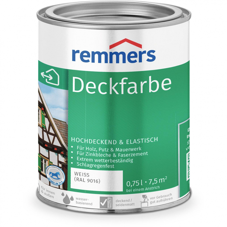Remmers Deckfarbe weiß, 0,75 l