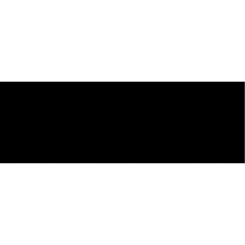 Wellker Wandfliese Jutiapa Schwarz glasiert glänzend Rundkante 7,5x30 cm Stärke 8 mm, 7,5x30x0,8 cm