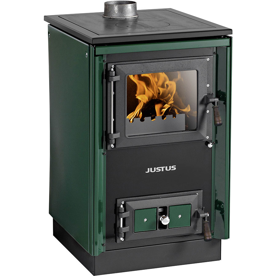 Justus Küchenofen Festbrennstoffherd Rustico 50 2.0, Grün